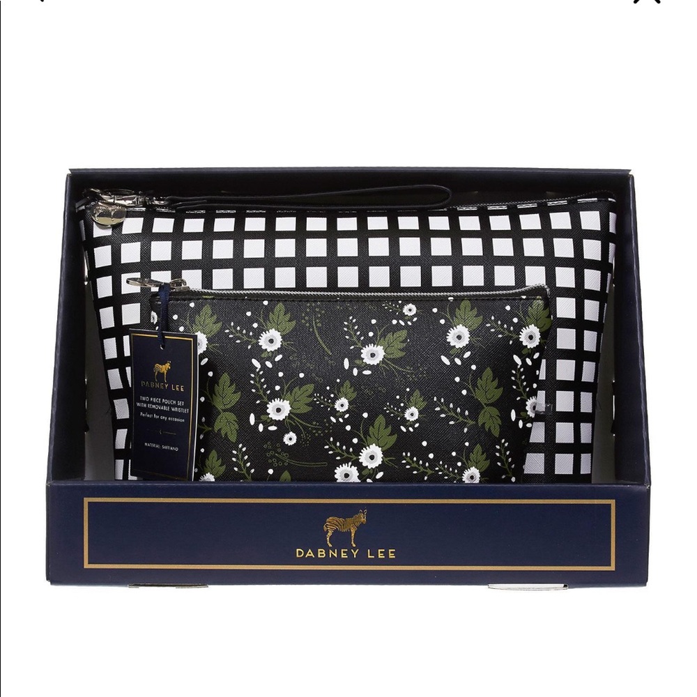Dabney Lee 2 Piece Cosmetic Bag Gift Set-Black
